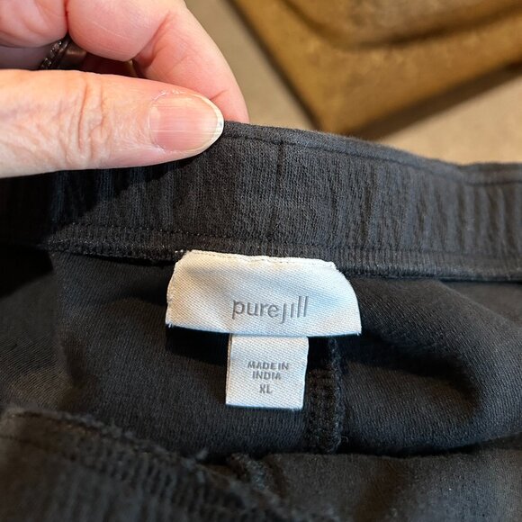 Super soft black knit pull on J Jill pants - Picture 2 of 4